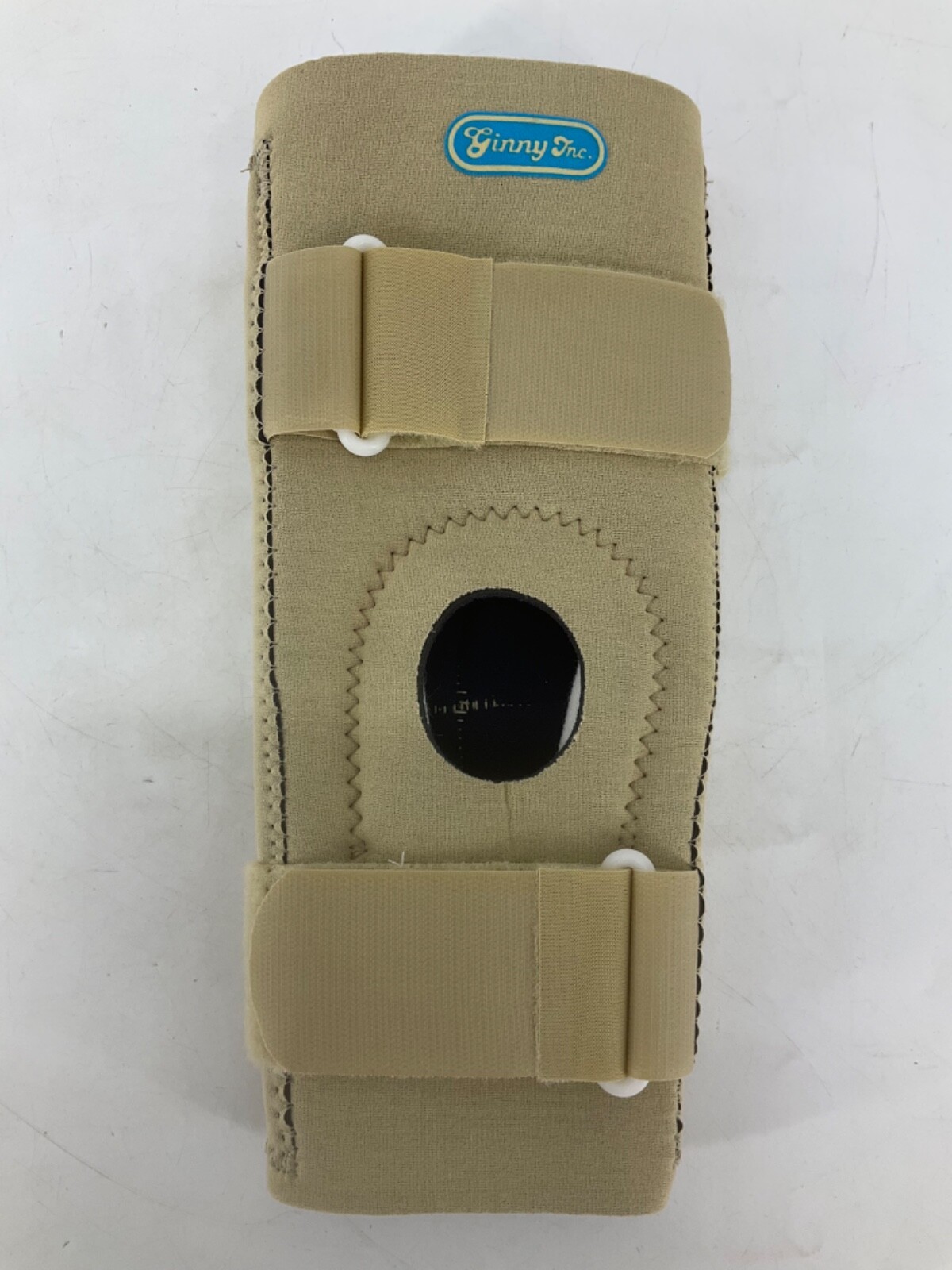 Vintage Ginny Inc Standard Patellar Knee Brace Neoprene with Straps Tan Size S