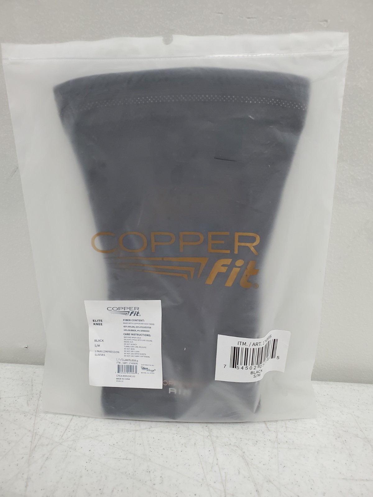 Copper Fit Elite Compression Knee Sleeve S/M 12-16″ Airflow Technology 1 Pair