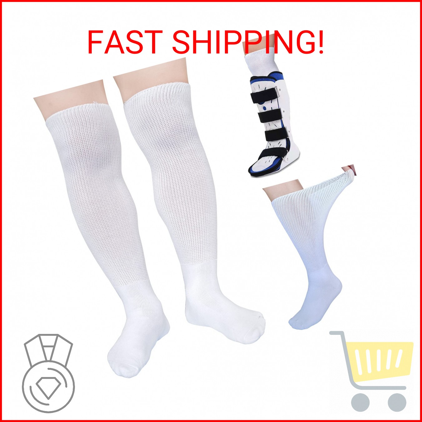 Replacement Sock for Air cast Walking Boot Walker Brace for Men Women