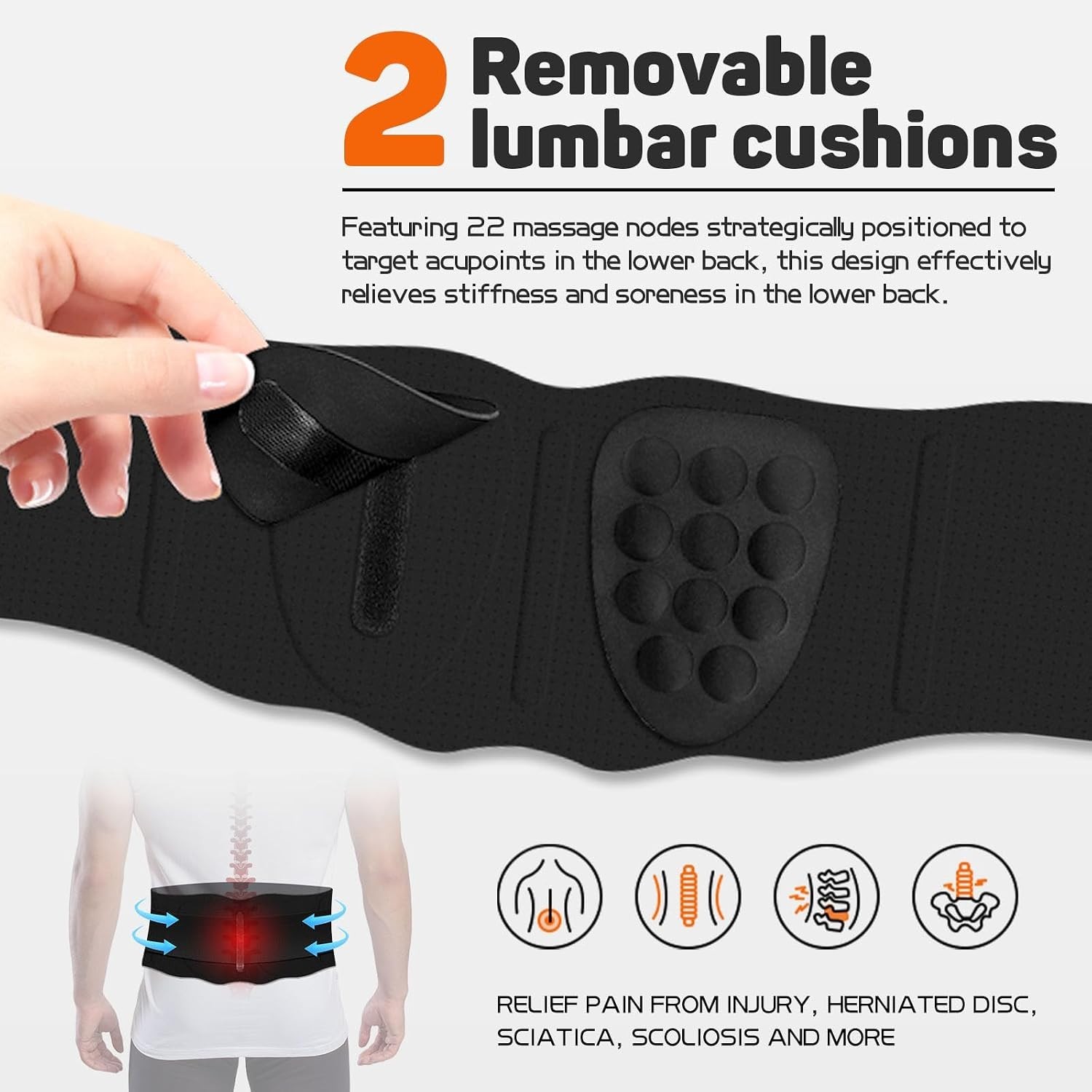 Thin & Lightweight Back Brace for Lower Back Pain, Sciatica,Herniated Disc,Br…