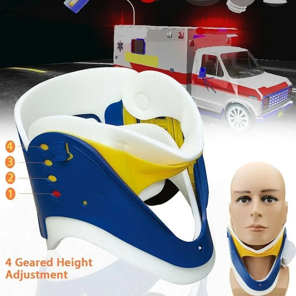 Medical Cervical Neck Brace Collar With Chin Support For Relief Pain Bone Care D