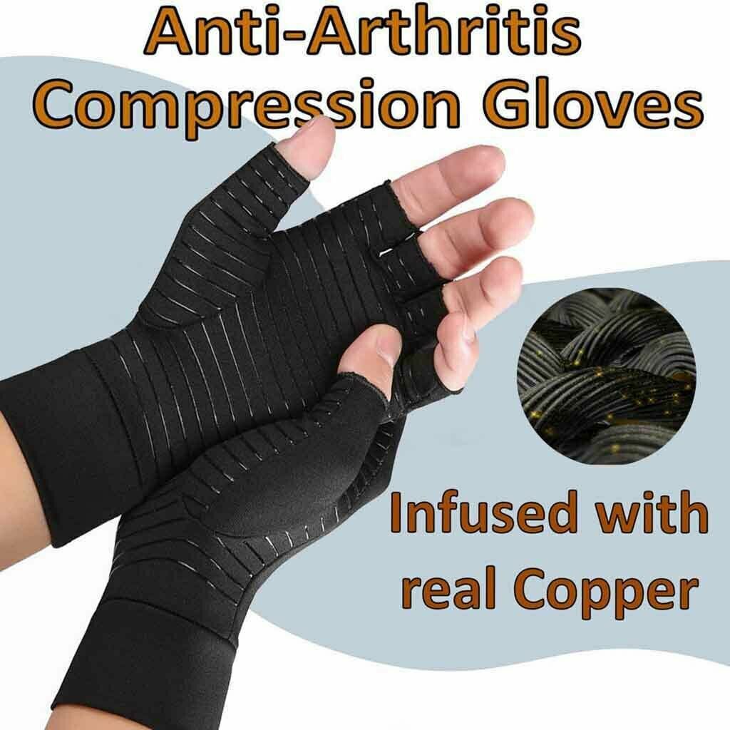 Pressure Gloves Work Health Half Finger Gloves Relieve Pain Rehabilitation USA