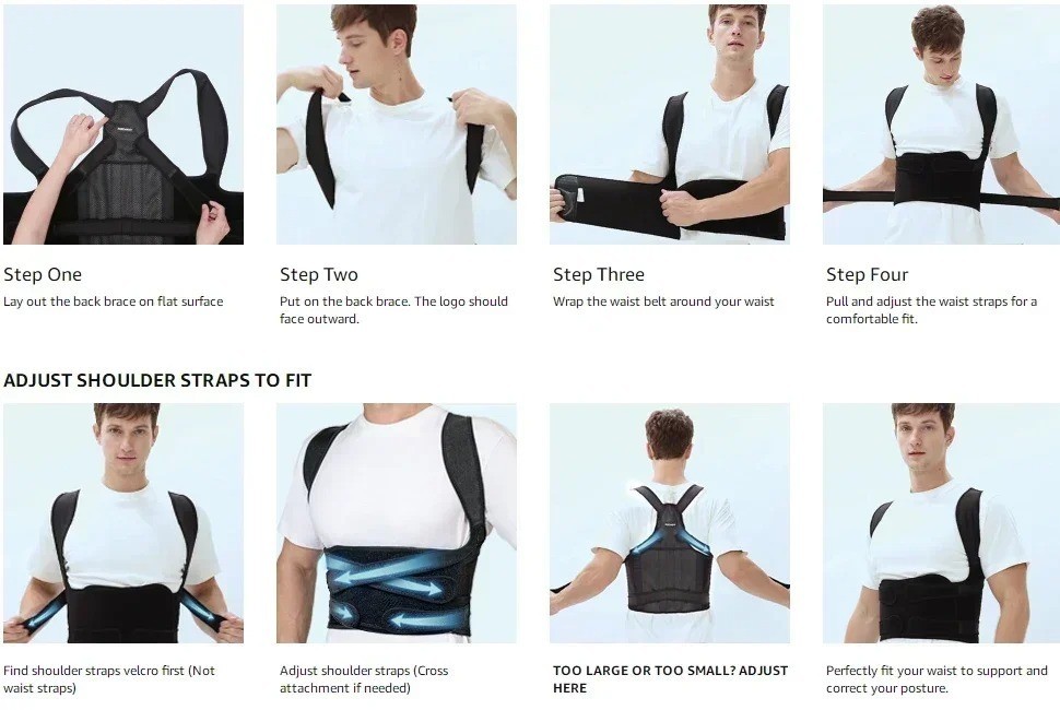 Posture Corrector Adjustable Back Brace Shoulder Support Clavicle Belt Unisex