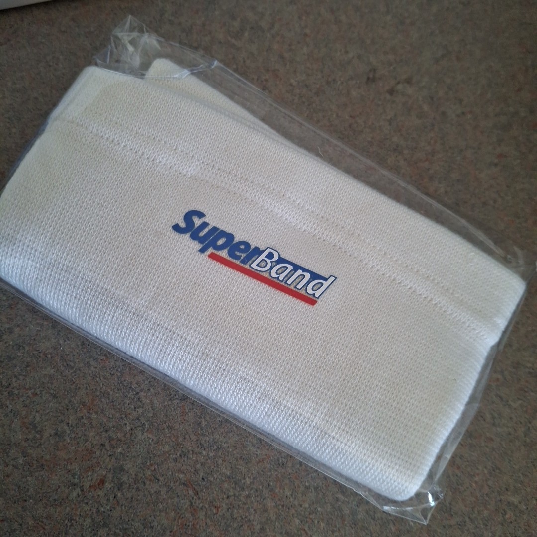 Thigh Elastic Support Band Joint & Muscles NIB White Stretch SIZE S Sport