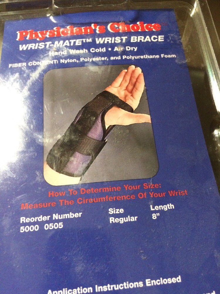 Physicians Choice Wrist Mate Brace 8” 2Pc Universal #5000-0505 NIP