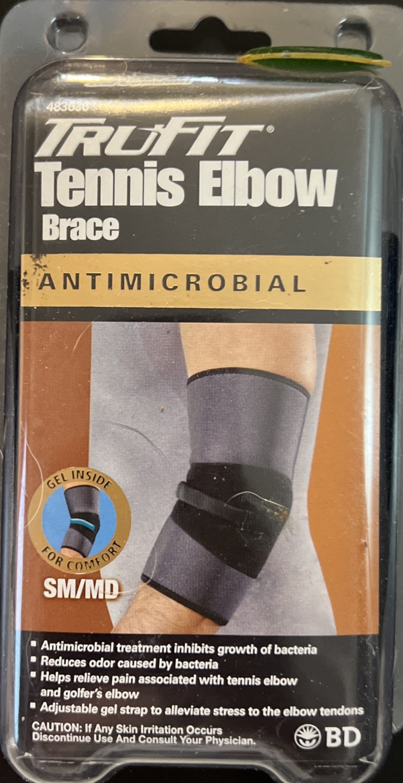 TRU-FIT Tennis Elbow Brace Antimicrobial Gel Cushion Small/Medium 483636 NEW
