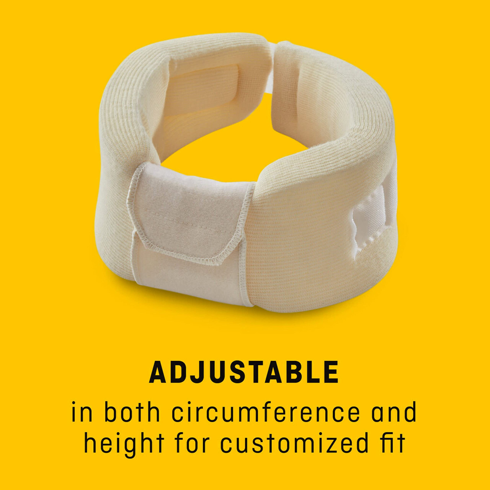 Adjustable White Neck Brace for Whiplash and Injury Support