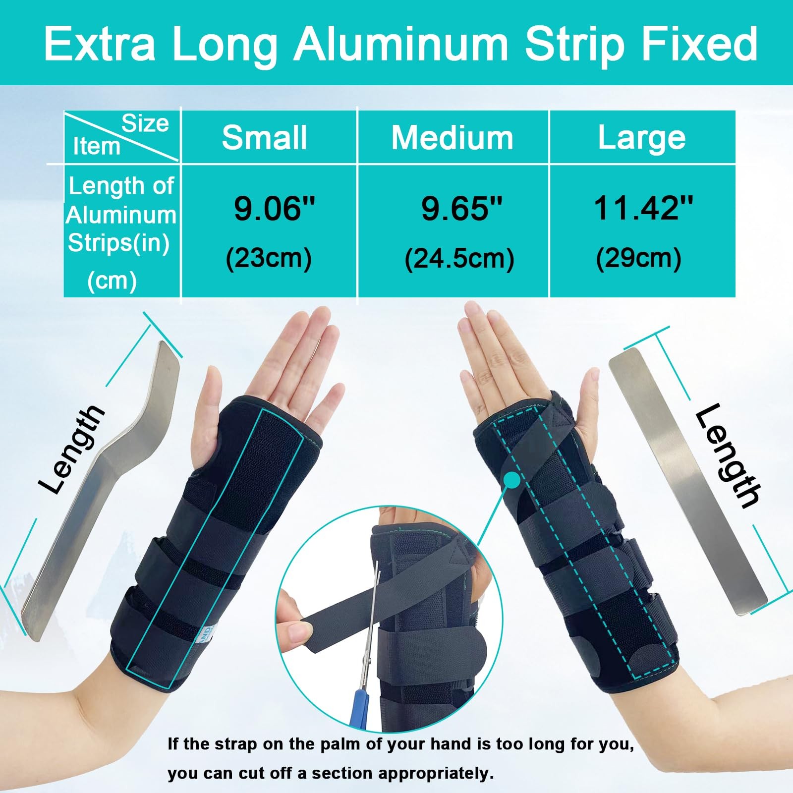 TANDCF Unisex Forearm and Wrist Support Splint Brace Large/X-Large, Left Hand