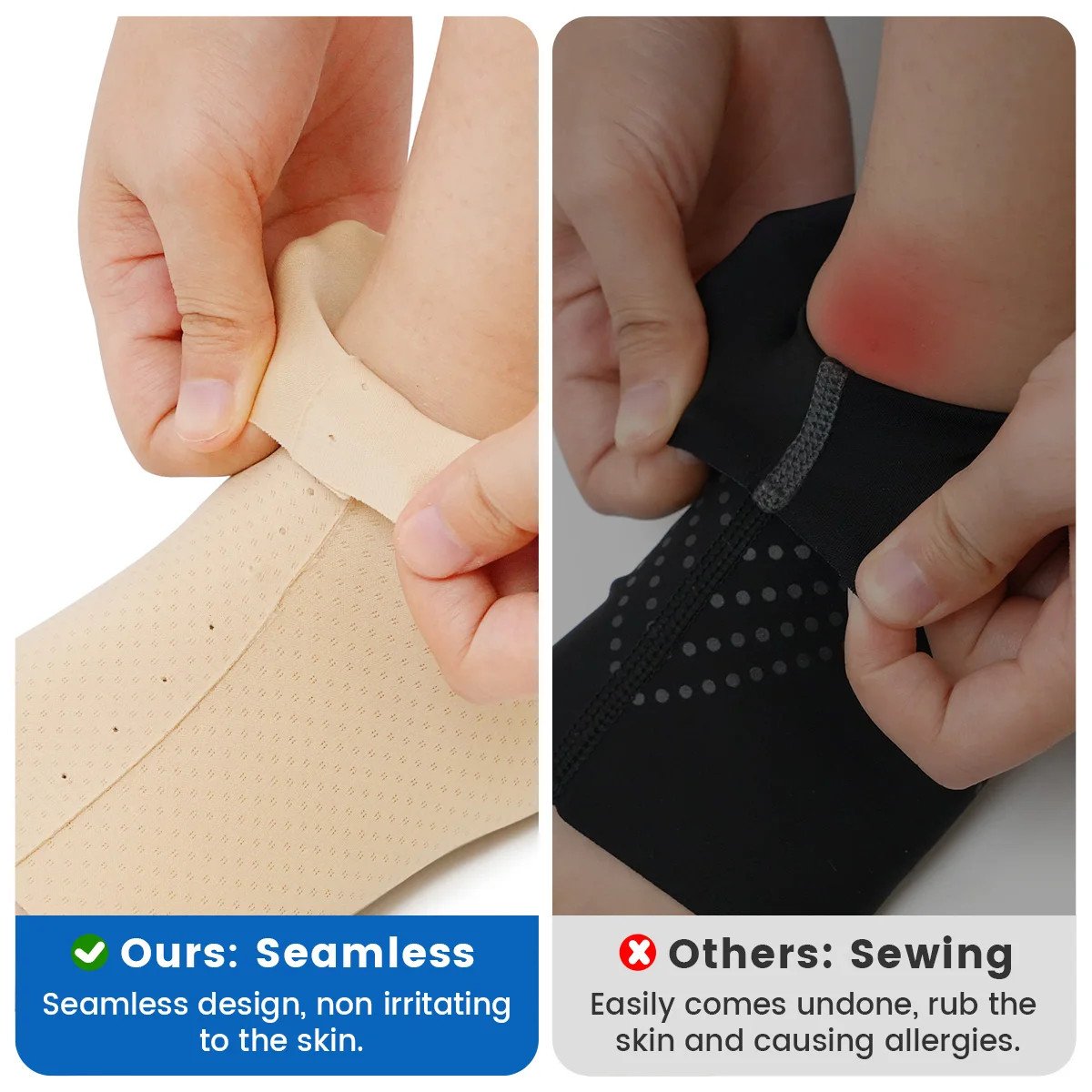 Support Ankle Compression Sleeve Adjustable for Achilles Tendonitis and Plantar
