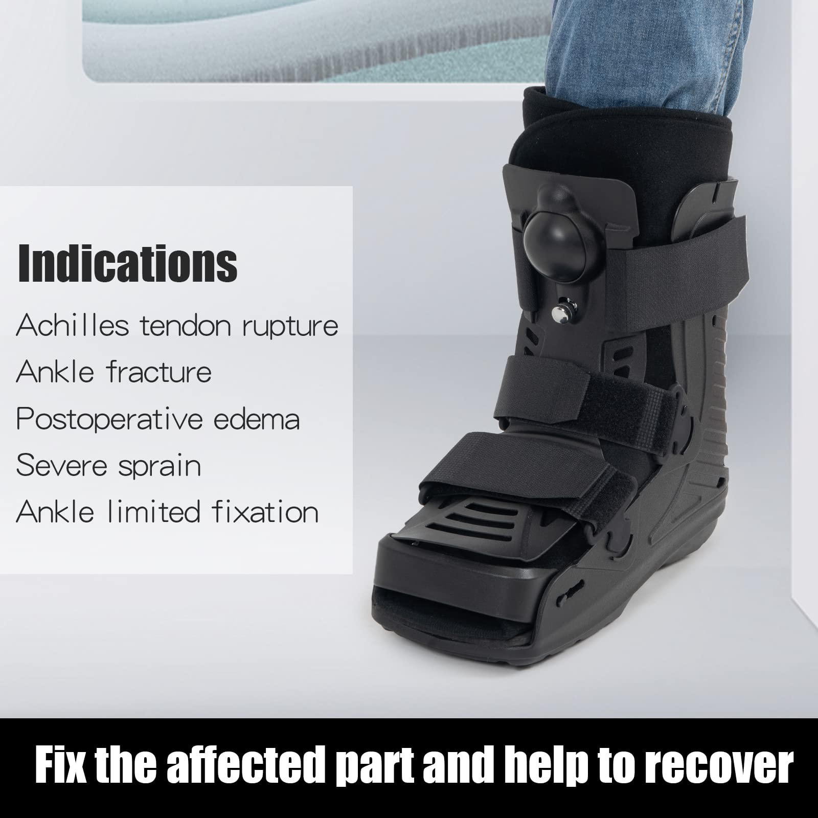 Air Cam Walker Fracture Boot Inflatable Walking Boot Orthopaedic Boot for Spr…