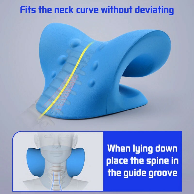 Neck Traction Pillow Original Muscle Relax Neck Stretcher Cervical Pain Relief.