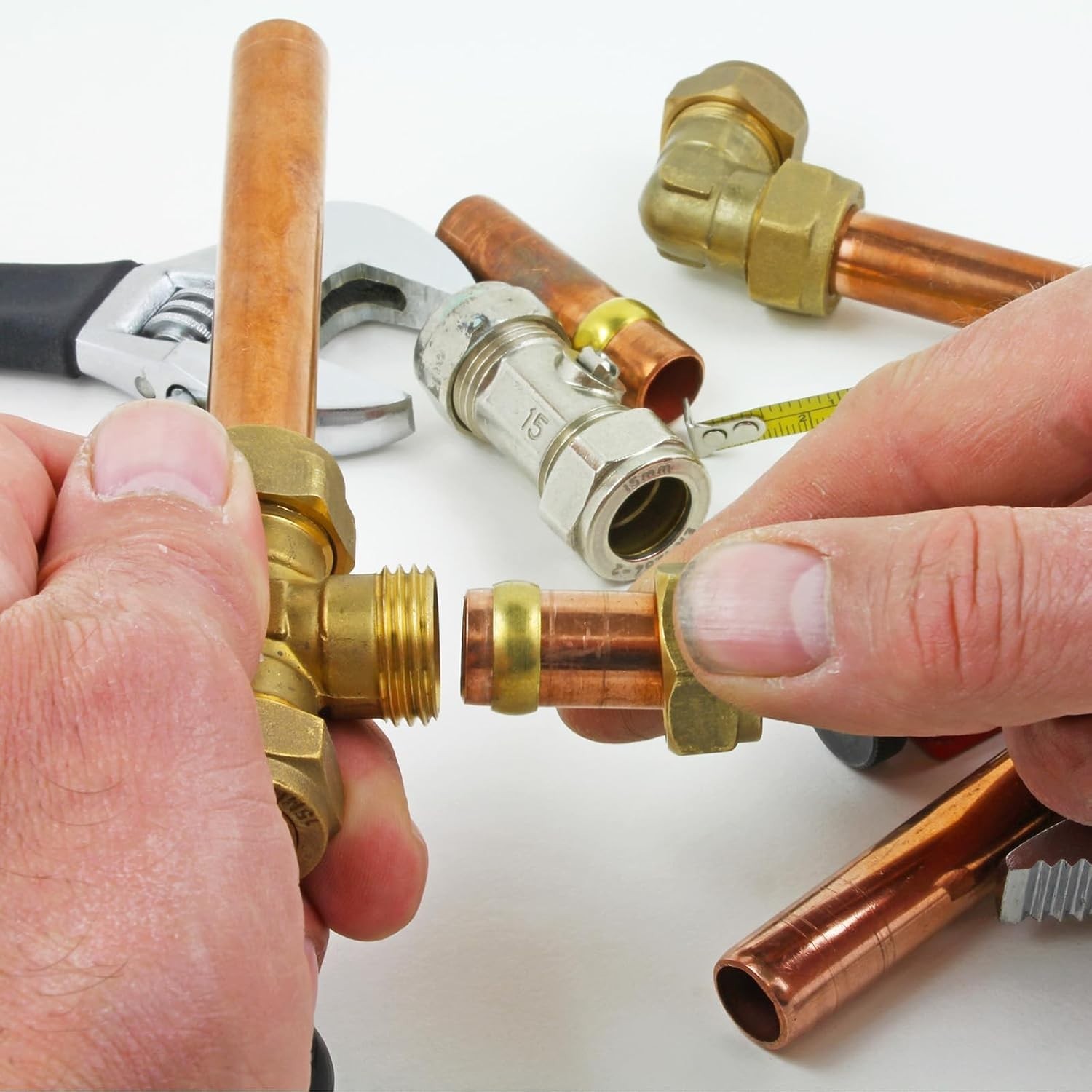 20-Piece Brass Ferrule Set for 1/8 Inch OD Hose Tube – High-Pressure Resistance