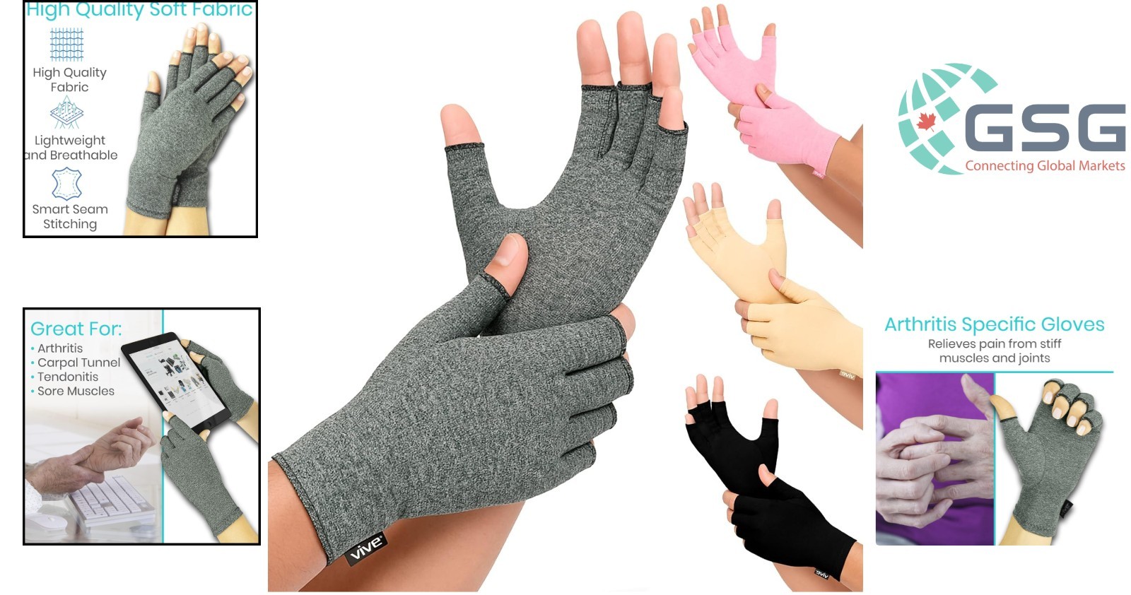 ARTHRITIS RELIEF GLOVES FOR MEN AND WOMEN – COMPRESSION & SUPPORT