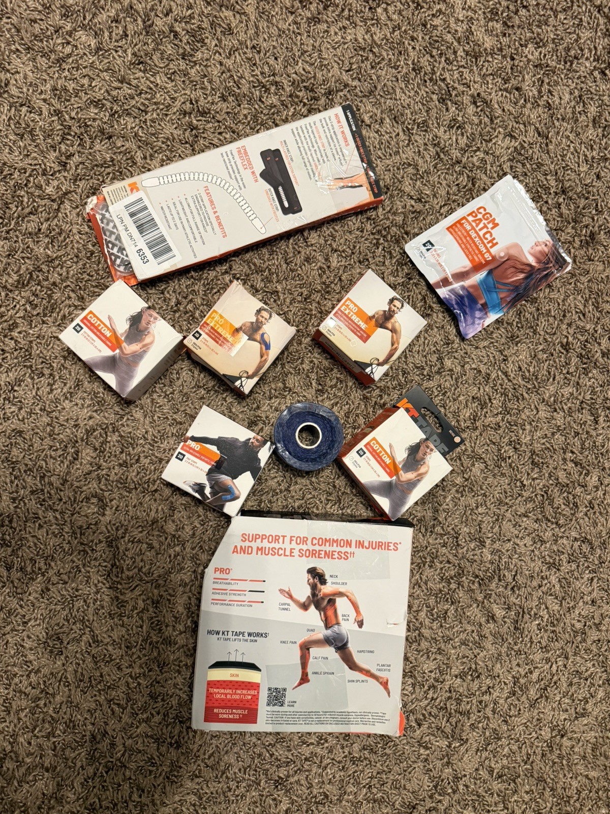 KT Tape & KT Health Lot – Kinesiology Tape, Blister & Foot Care Used 5% some new