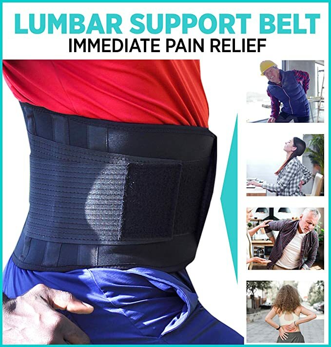 Back Support Lower Back Brace Pain Relief Lumbar Supports Belt for Men and Women