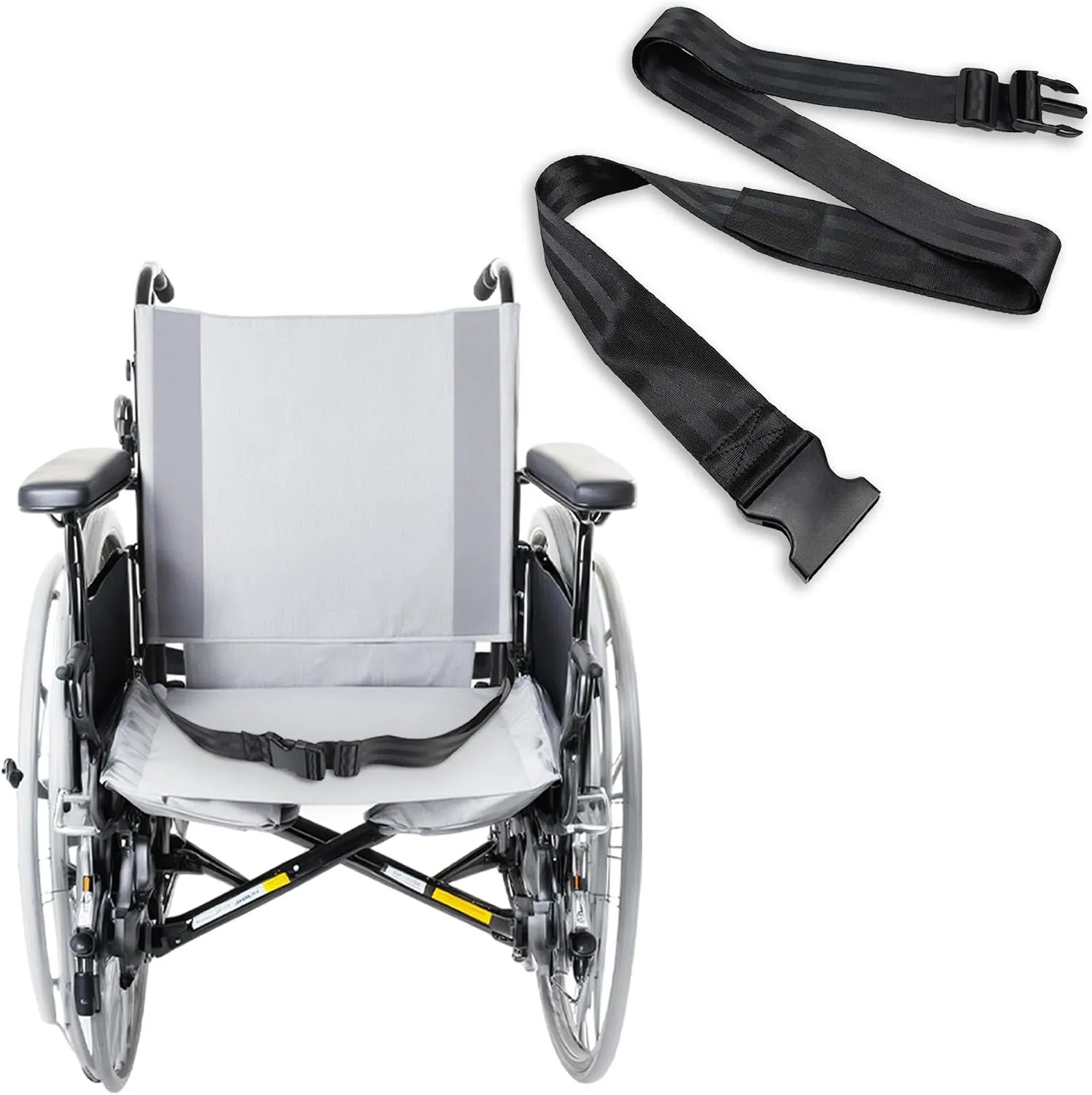 Adjustable Wheelchair Safety Strap 2 Inch Wide Slip Resistant Lap Belt 13 to 86