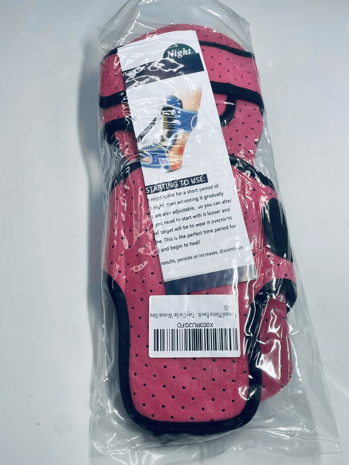 🆕 Pink Plantar Fasciitis Night Splint Foot Drop Ankle Brace Support, Adjustable