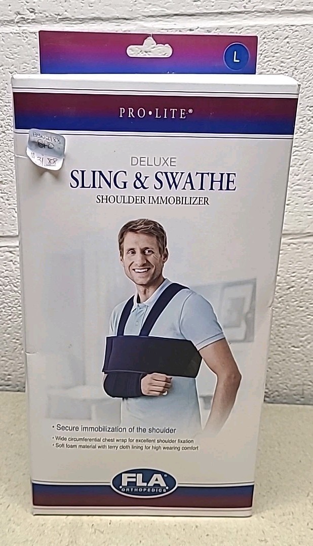 FLA Orthopedics Deluxe Sling & Swathe Shoulder Immobilizer Blue Size L