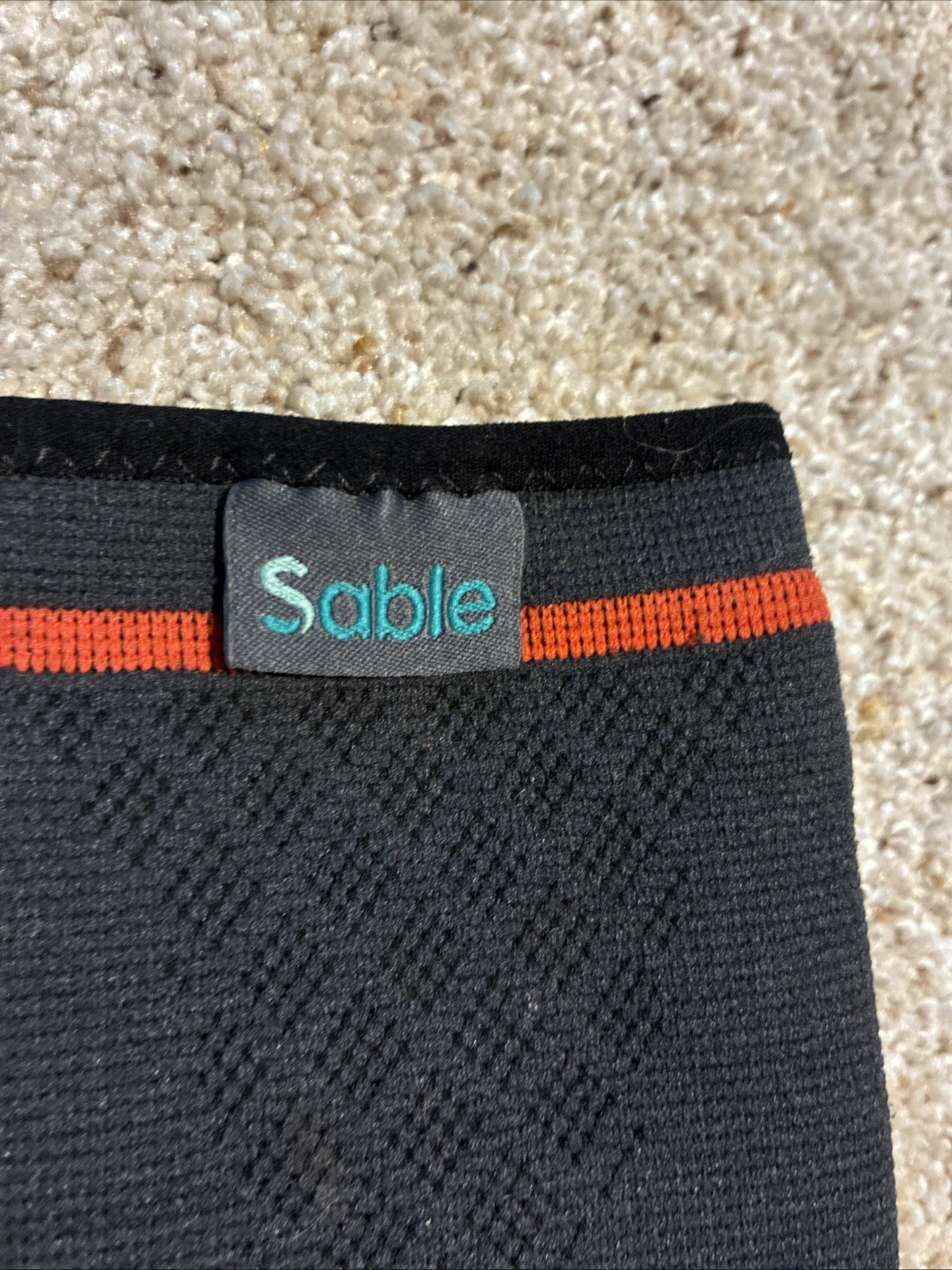 Sable Knee Compression Sleeve M Brace Knee Support Black & Orange