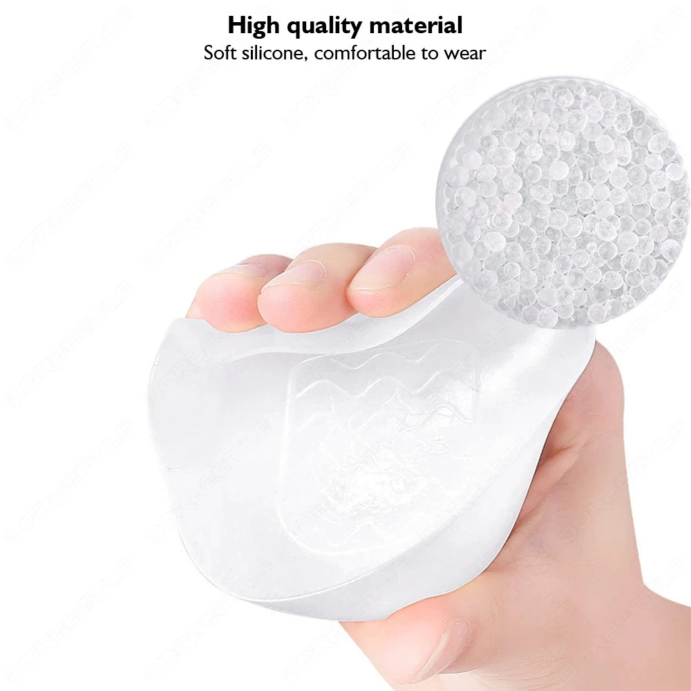 1Pair Invisible Height Increased Insole Silicone Heel Socks for Women Men