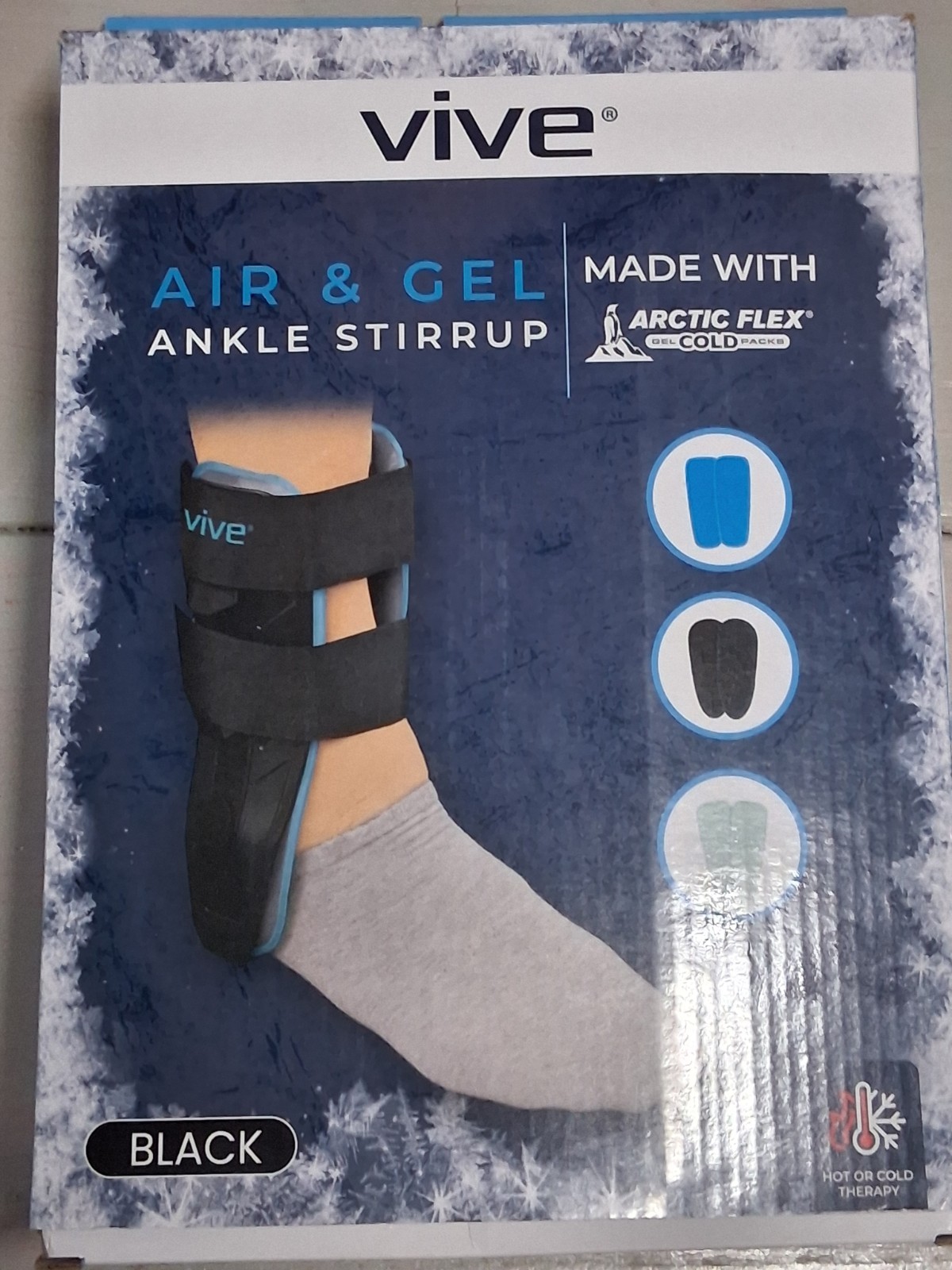 ankle brace stirrup NEW Vive hot and cold therapy