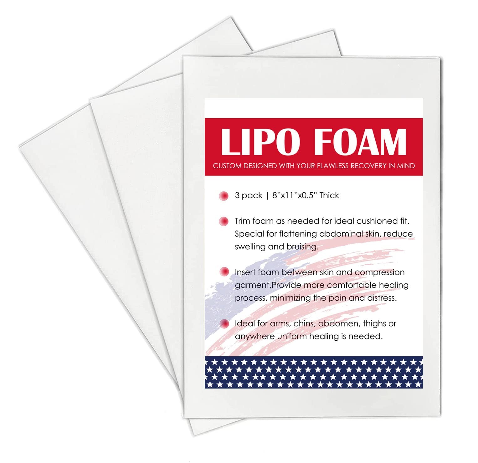 3 Pack Lipo Foam Pads – Post Surgery Ab Board Liposuction Surgery Flattening …