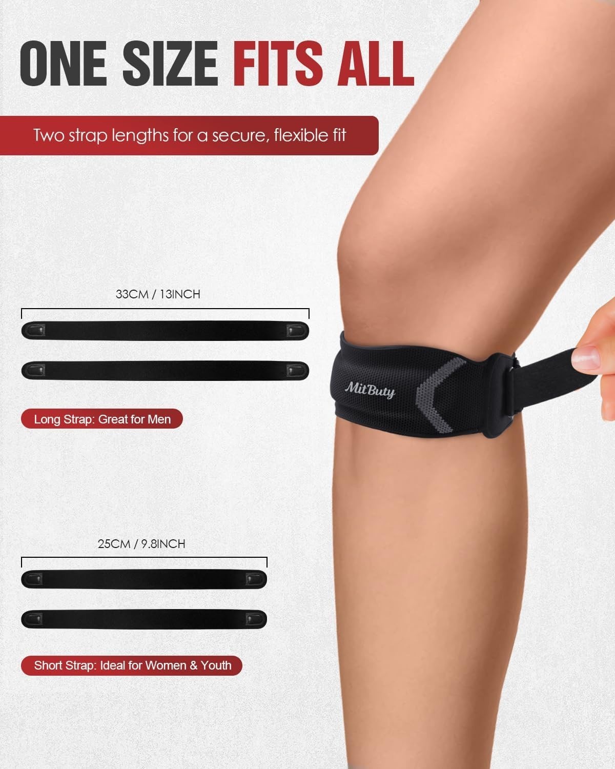 Lightweight Patellar Knee Strap with Silicone Pad – Ideal for Sports & Running