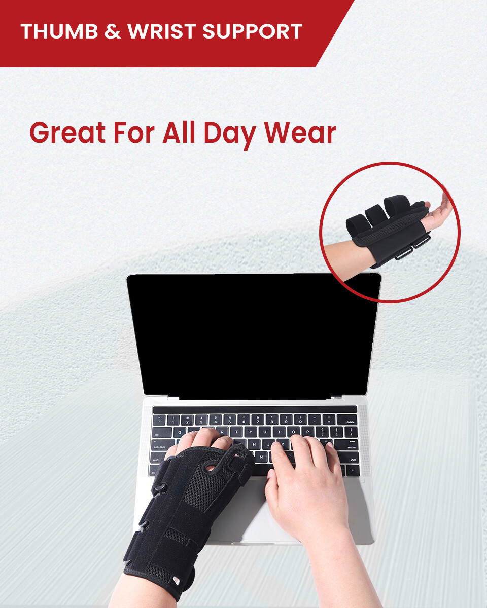 Hurmoya Wrist Brace for Carpal Tunnel Night Sleep Support with Adjustable Splint
