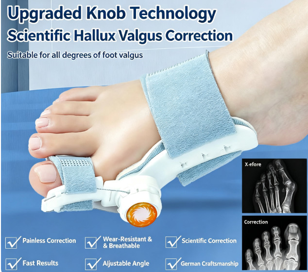 Bunion Corrector for Women & Men – Adjustable Big Toe Splint Gray-1PACK