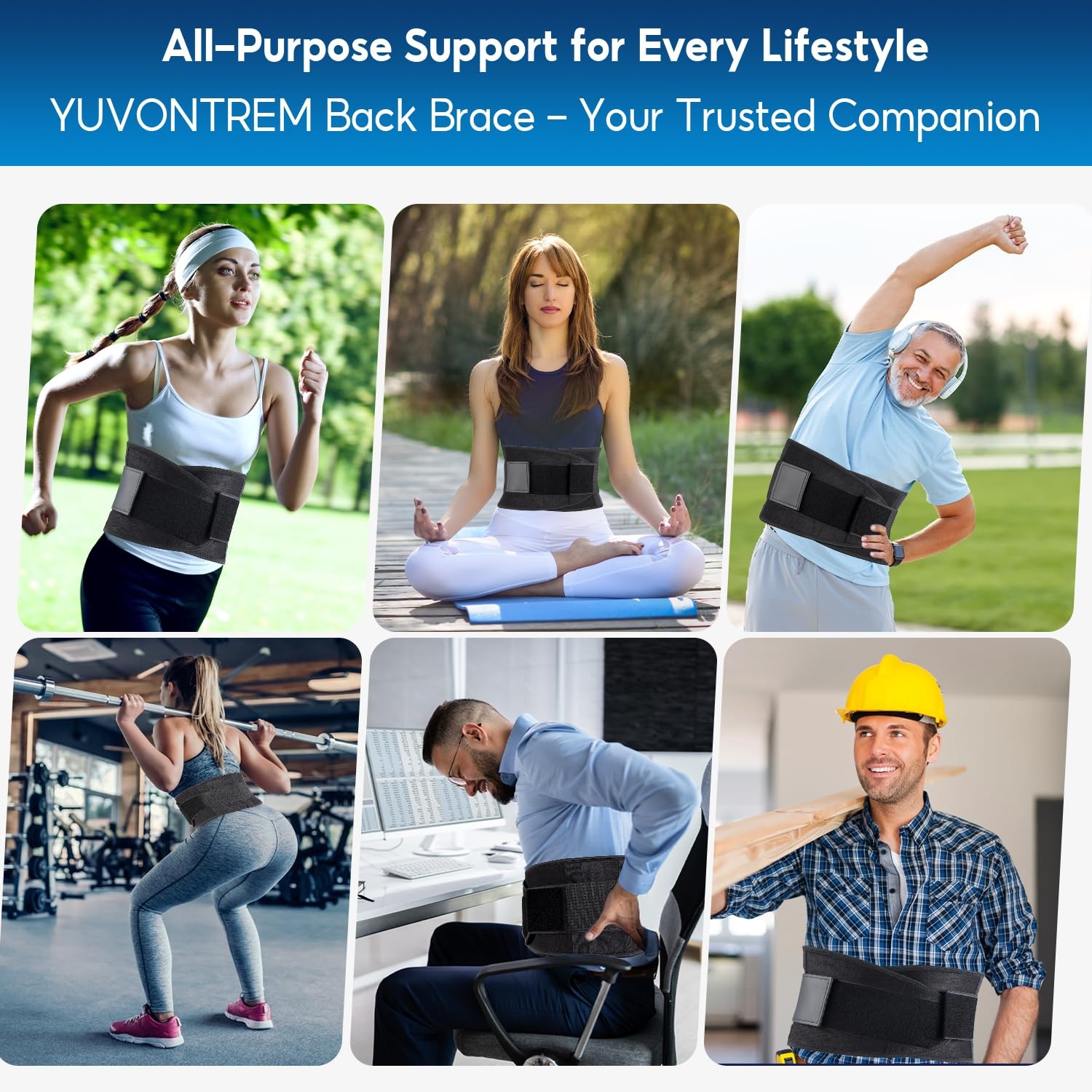 Back Brace for Lower Pain – Breathable Body Shape Braces Gym &…