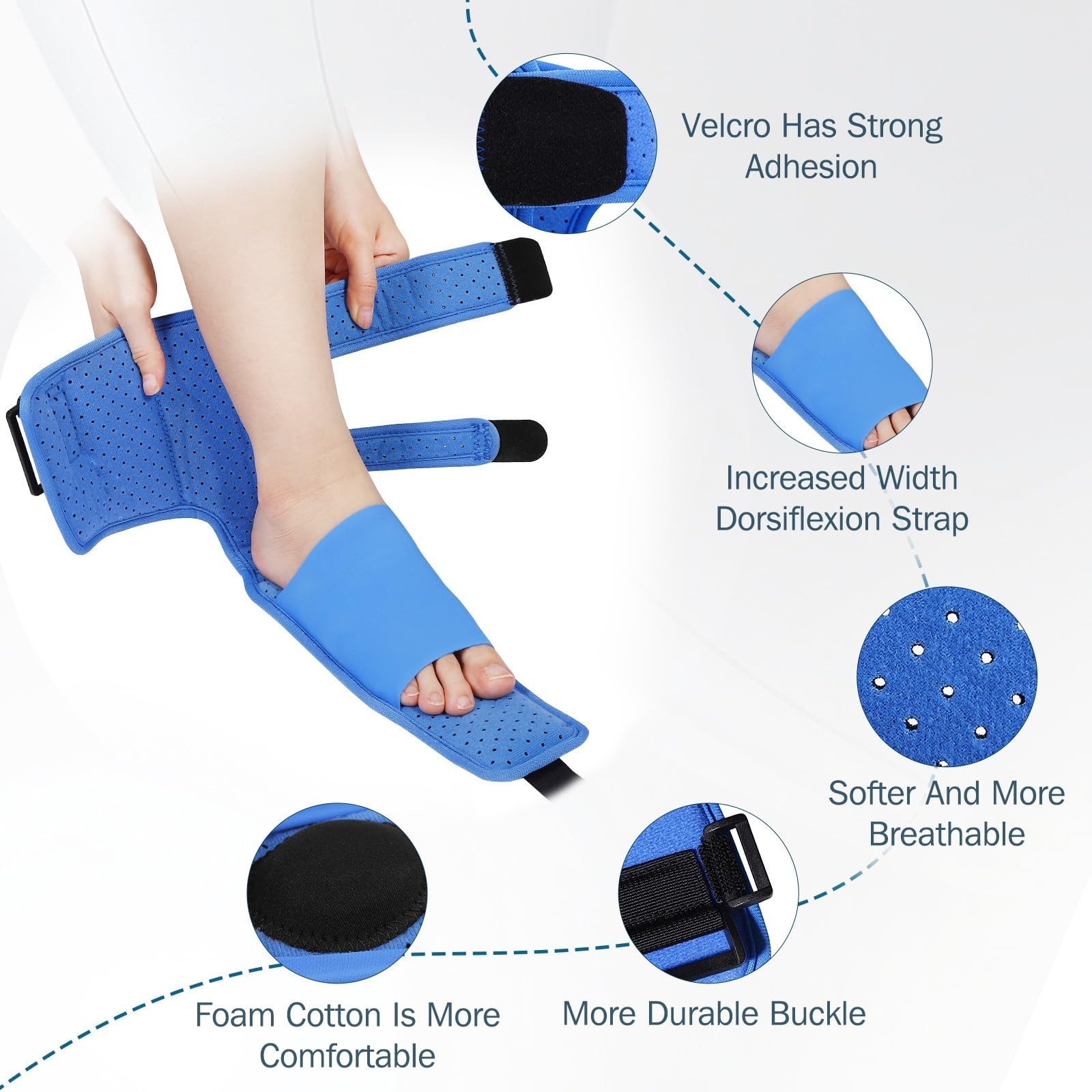 Plantar Fasciitis Night Splint & Brace, Adjustable for Heel & Achilles Pain