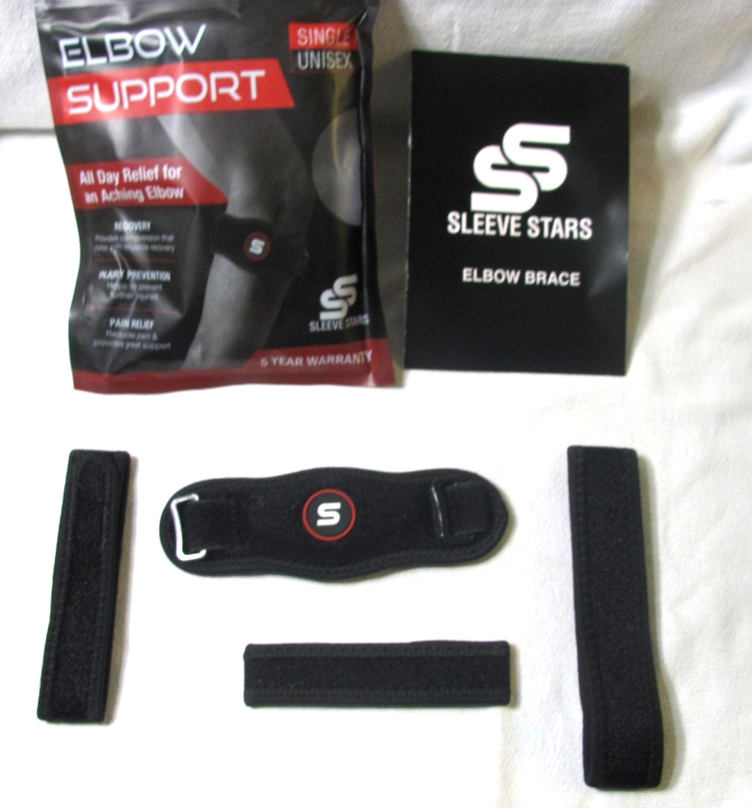 Sleeve Stars Elbow Support All Day Relief For Aching Elbow – Unisex Black New
