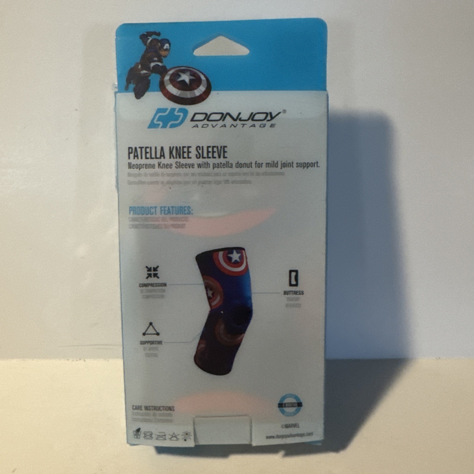 DonJoy Marvel Avengers Captain America Youth Neoprene Knee Sleeve PatellaDonut05