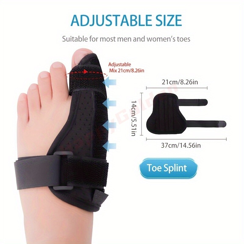 Toe Splint With Aluminum Strip Breathable Lightweight Foot Brace Fractured Toes