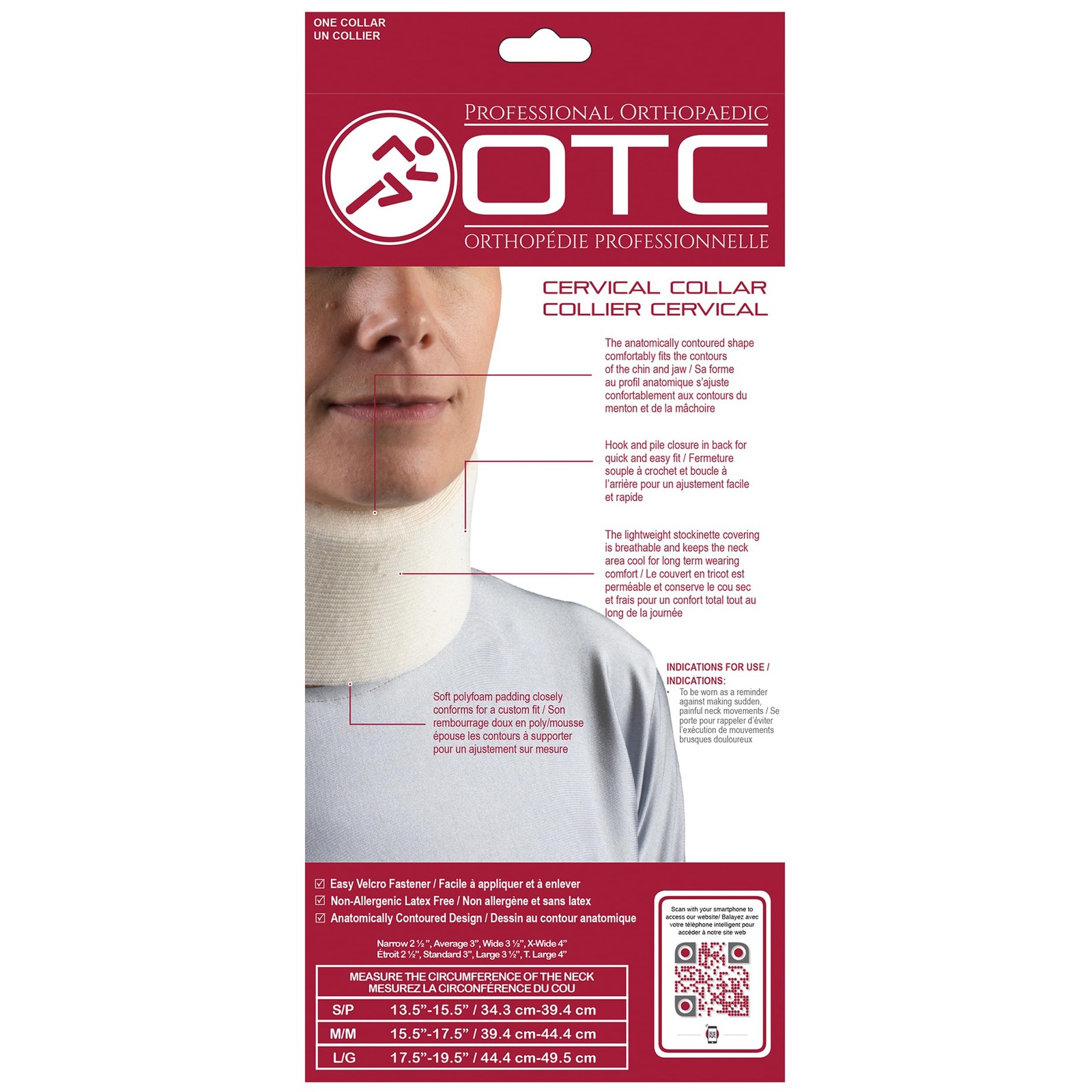 X Large White Orthopedic Neck Brace Soft Cervical Collar for Pain Relief