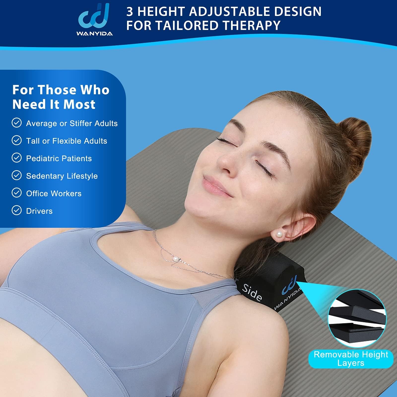 Neck and Shoulder Relaxer, Neck Stretcher Chiropractic Pillows for Pain Relie…