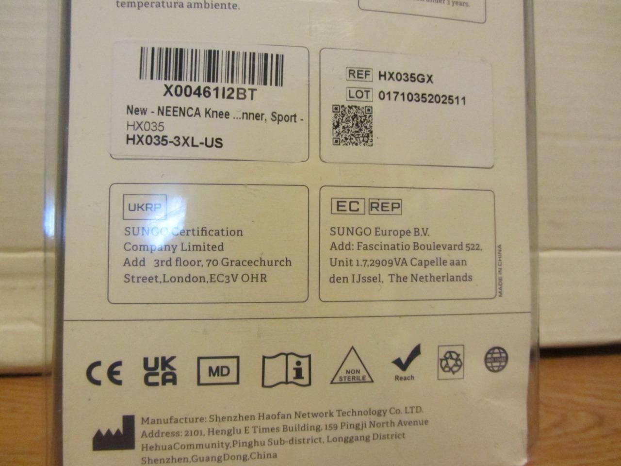 NEW XXXL Neenca Embrace Life HX035/042 Knee Brace Sports Protection Series