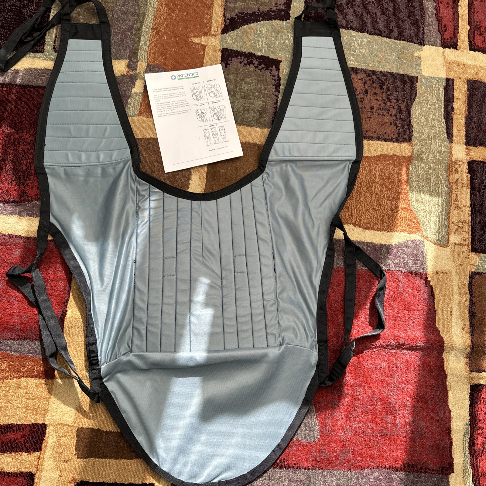 Patient Aid Padded U Sling with Head Support Unisex Size: M 600lb Capacity