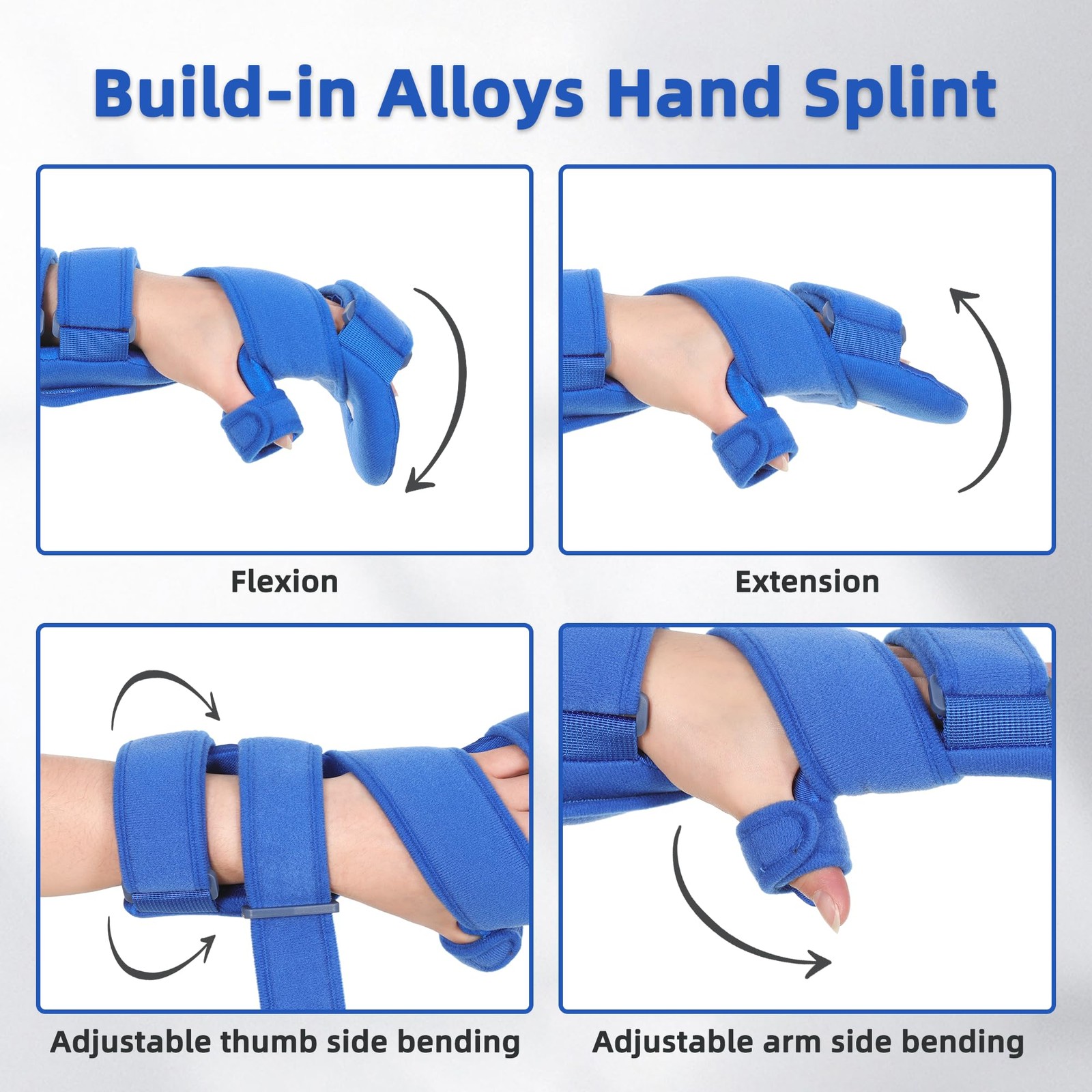 Resting Hand Splint, Stroke Hand Therapy Equipment, Hand Brace with Finger Su…