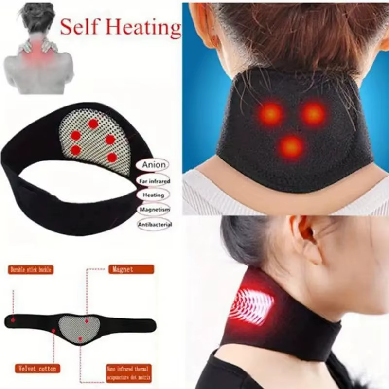 Self-Heating Magnetic Neck Support Brace – Medium Soft Portable Cervical Pillow