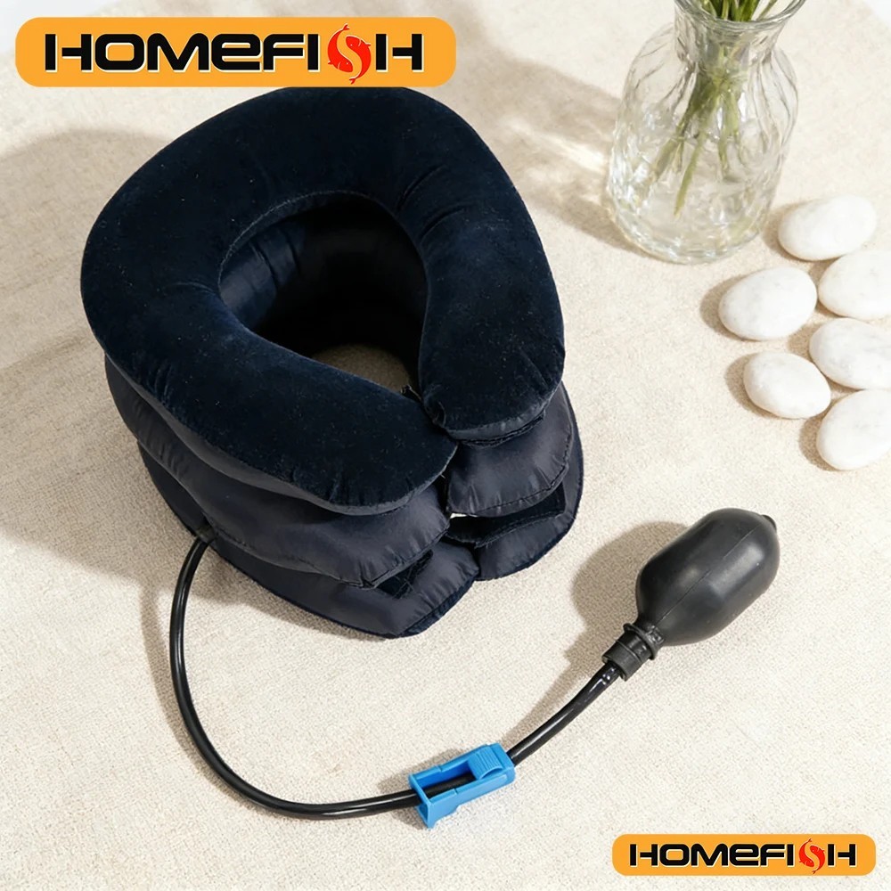 Cervical Neck Traction Device Collar Brace Support Pain Relief Stretcher Therapy