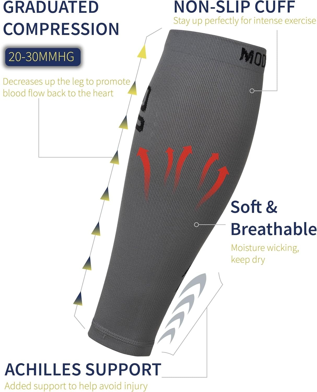 High-Stretch Calf Compression Sleeves – Supports Recovery & Enhances Performance