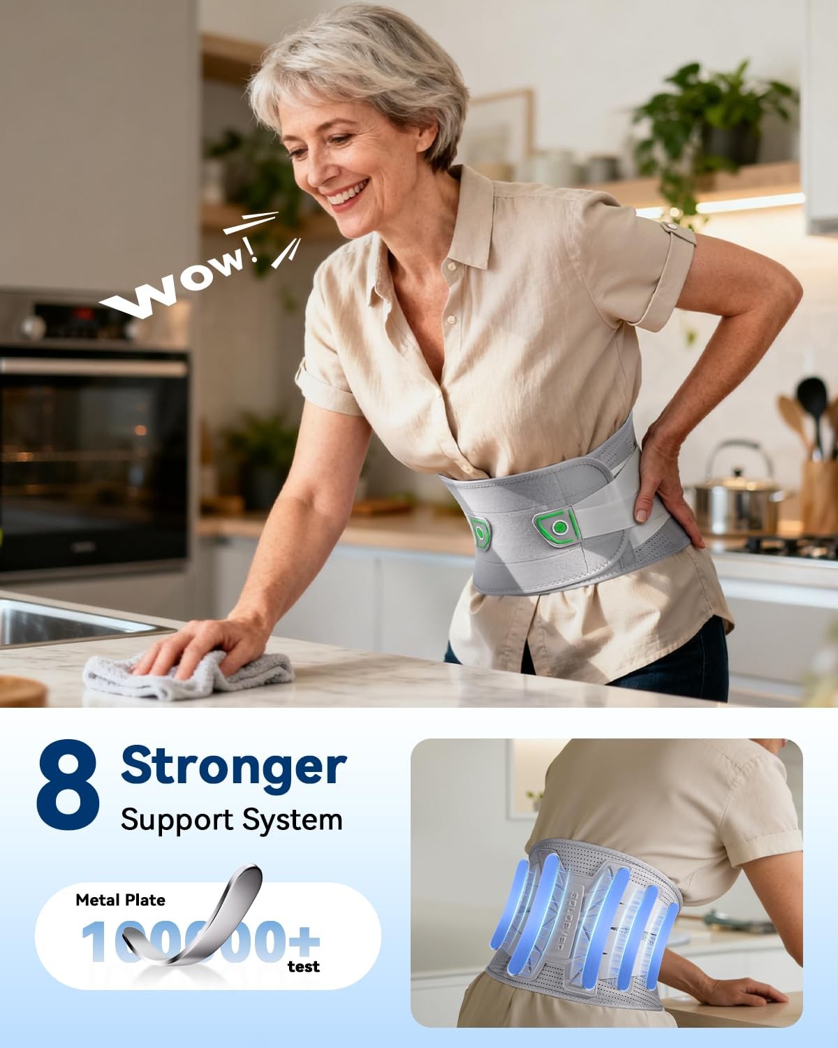 Medical Grade Back Brace for Women Lower Back Pain Relief [Ultra Breathable &