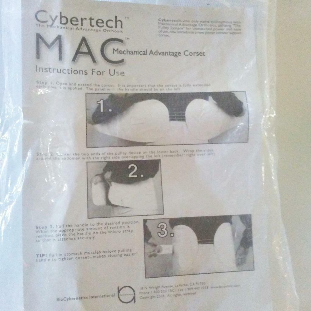 Cybertech MAC Plus, Mechanical Advantage Corset White 30-35″