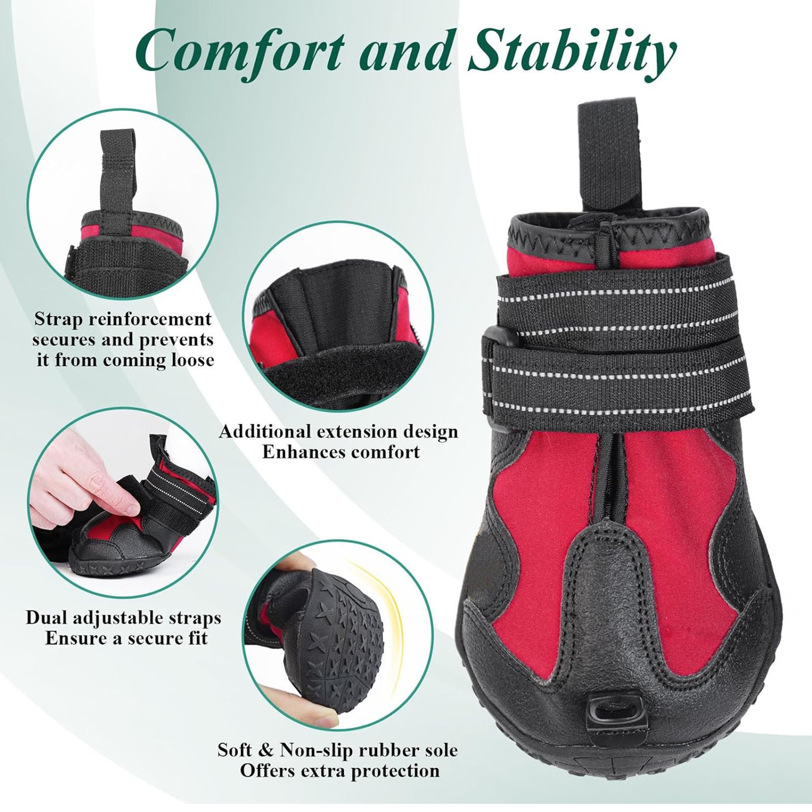Dog Foot Brace Breathable Non Slip Sole For Outdoor Adventures Easy To Use DSO