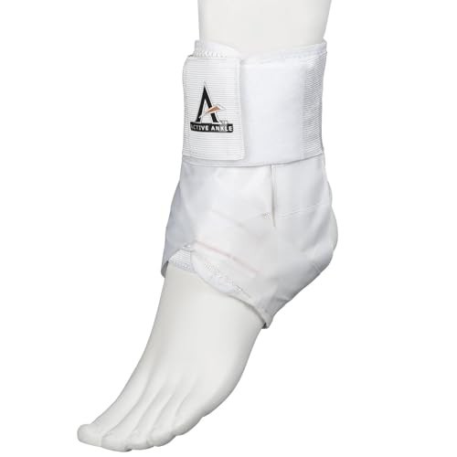 Lace Up Ankle Brace Medium White Neoprene for Basketball Football Volleyball