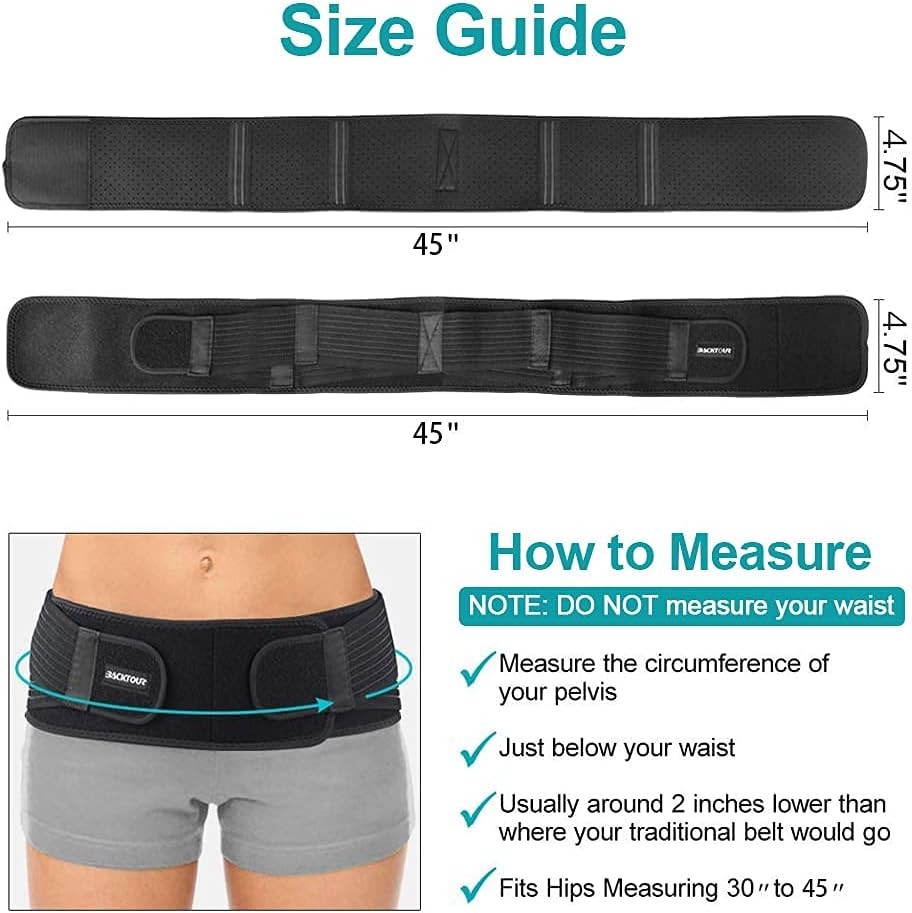 Si Belt Sacroiliac for Women and Men That Alleviate Fit hip size 30 – 45