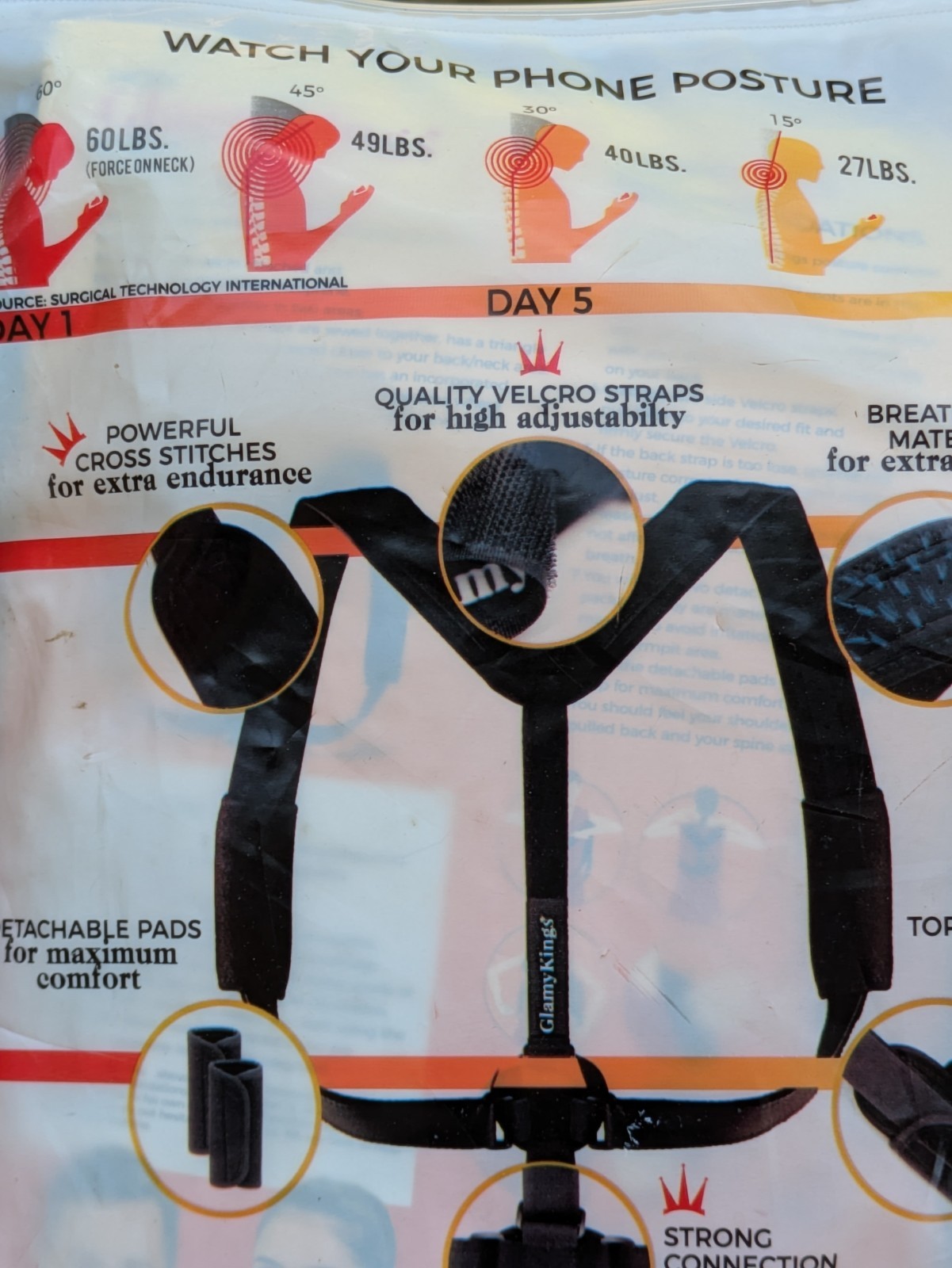 GlamyKings back posture corrector brace. 