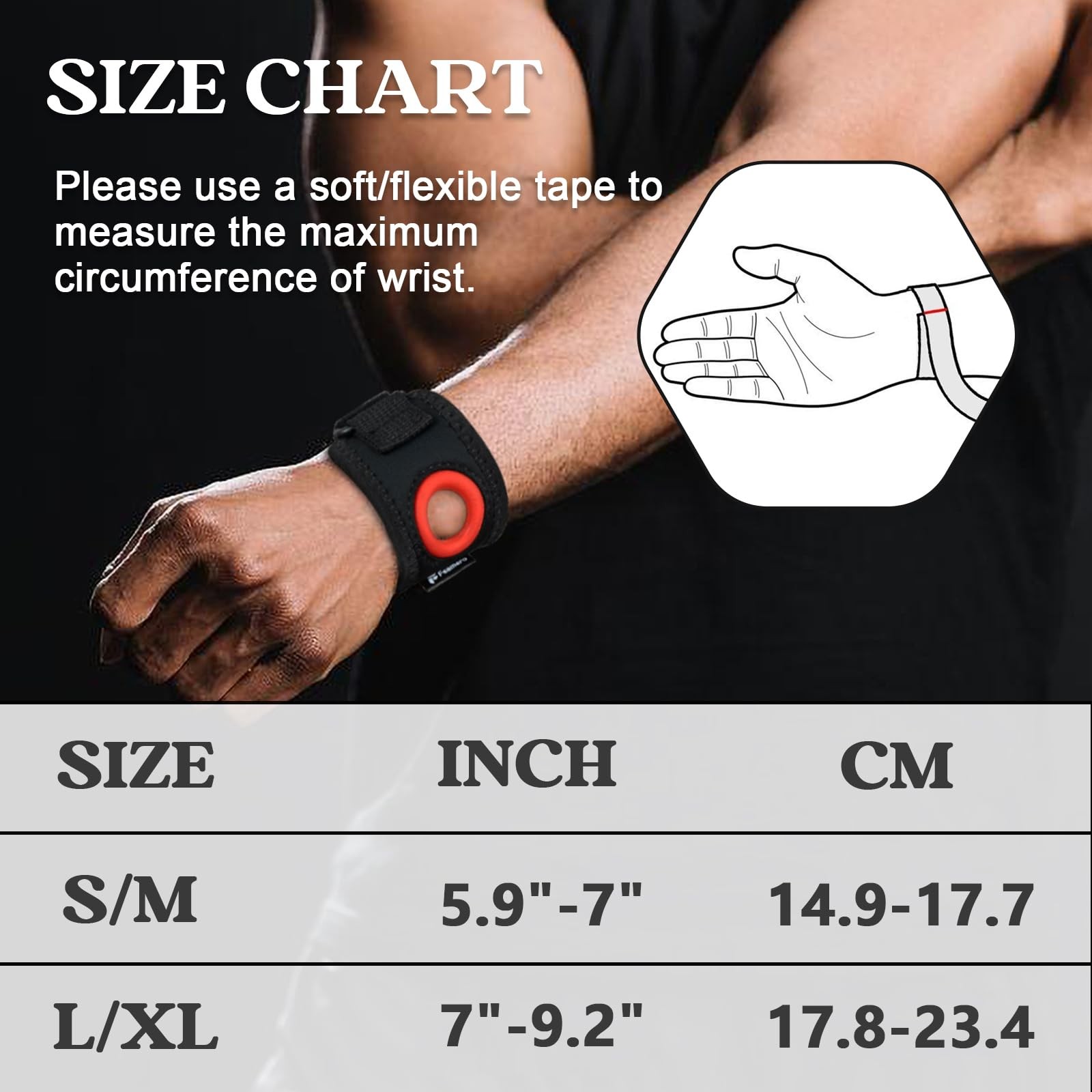 TFCC Wrist Brace Ulnar Wrist Brace with Compression Rring Pad for Ulnar Sided…