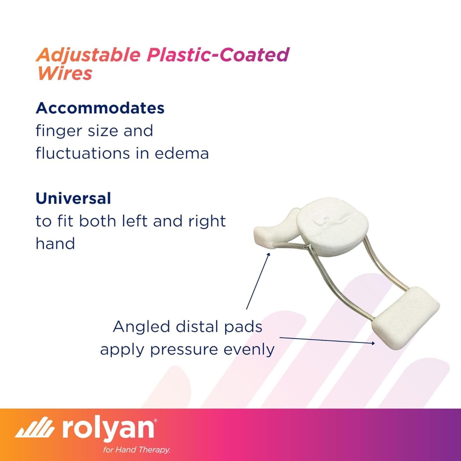 Rolyan Sof-Stretch Finger Extension Splint, Trigger Finger, X-Small, White 24191